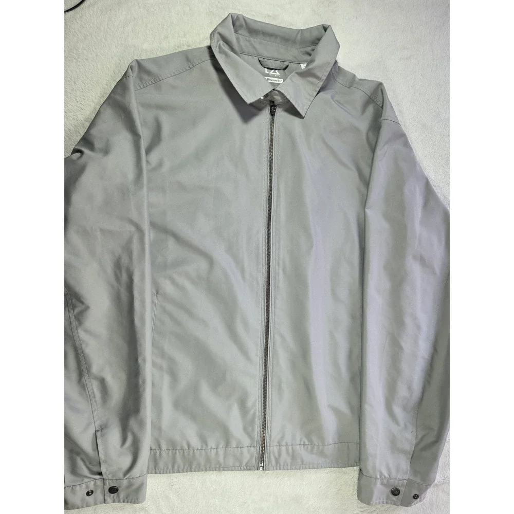Cutter & Buck CB WeatherTec Men's XL Gray Full Zip Windbreaker Jacket...